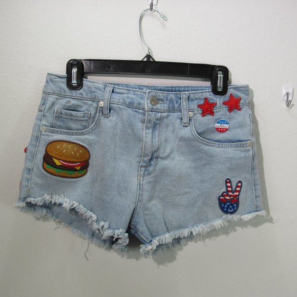 Mossimo Pants - Massomo Women's high rise shorts USA themed 6/28